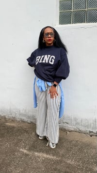 Image 2 of Classic Stripe Cotton Palazzo Pant