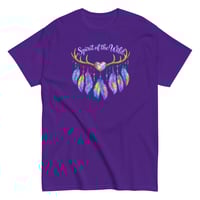 Image 5 of Spirit Of The Wild Western Antlers Feathers Boho Tee