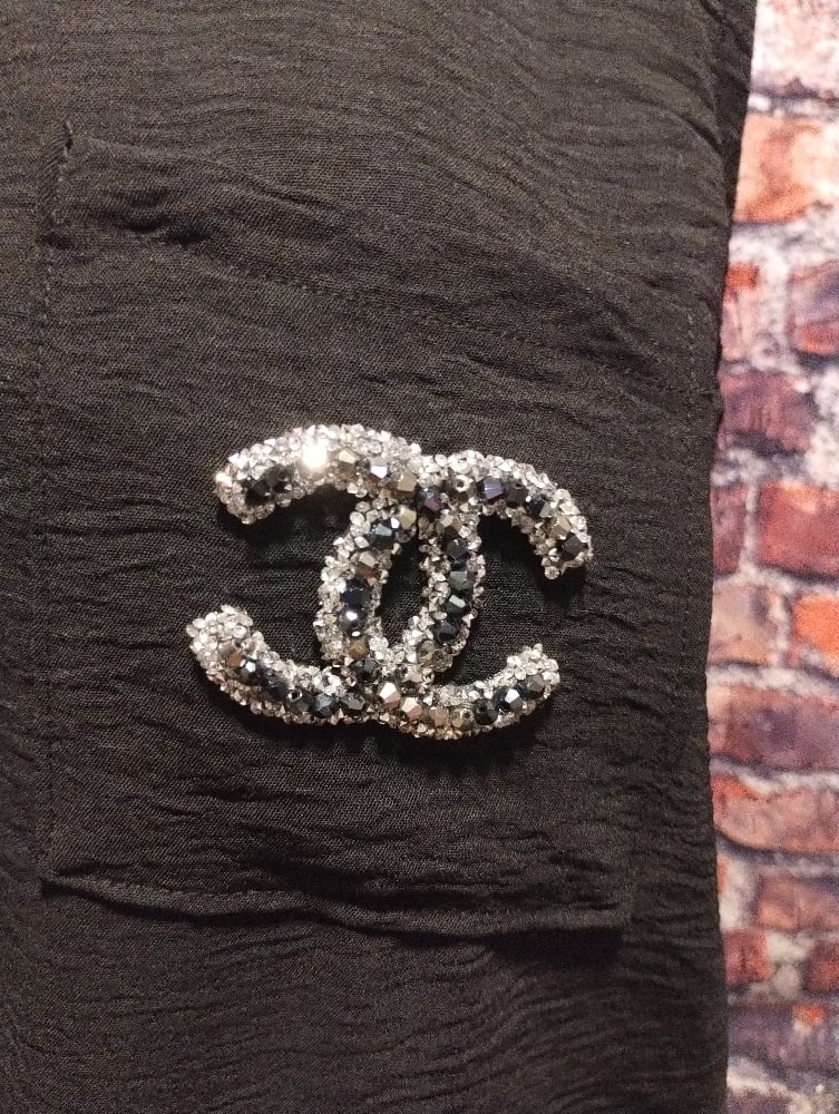 Image of Elegant Coco Chanel patched top