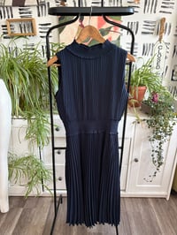 Image 1 of NWT blue pleated dress