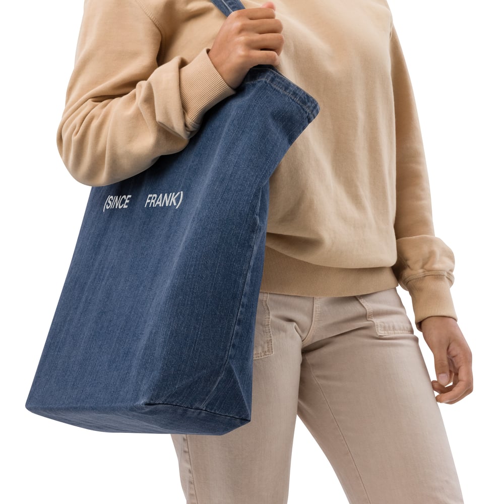 Organic denim tote bag Since Frank (embroidered)