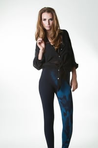 Image of Adriana Leggings in Teal + Black