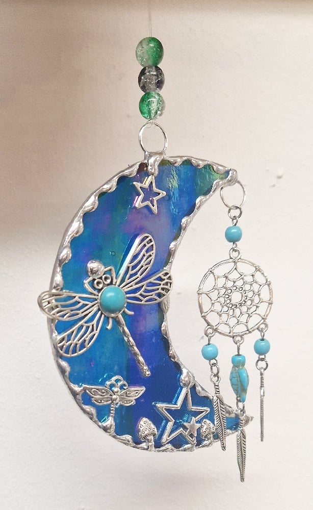 Image of Dreamcatcher Streaky Blue/Green Moon