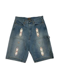 Image 1 of KAPITAL STUDS 14OZ STUDS DENIM SHORTS