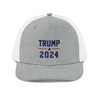 Image 1 of Trump 2024 Vintage Embrodried  Richardson 112 Trucker Cap from PatriotsCo.com