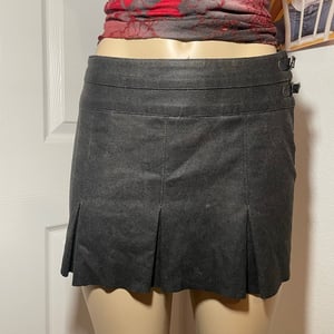 Image of SUEDE PLEATED SKIRT