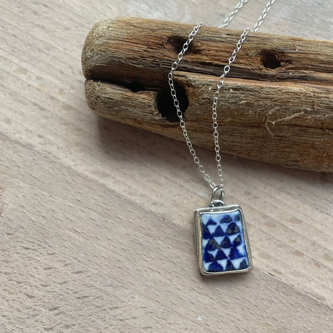 Porcelain & silver necklace 1