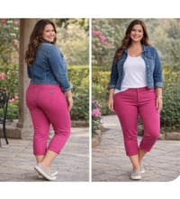 Image 1 of New 20W-22W Terra & Sky Fitted Capri Jegging #811*15