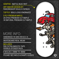 Image 1 of ‘BATTLE BÜG’ WHT+ LÜXE PRO FB TAPE & FAYMUS STICKER PACK