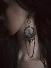 Image 3 of Bones and bells chandelier earrings 