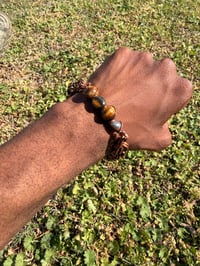 Image 2 of TIGERS EYE SPIRAL PANEL BRACELET