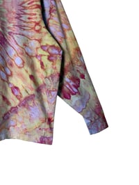 Image 3 of XL Unisex Adult Soft Long Sleeve Tee in Warm Spiral Ice Dye