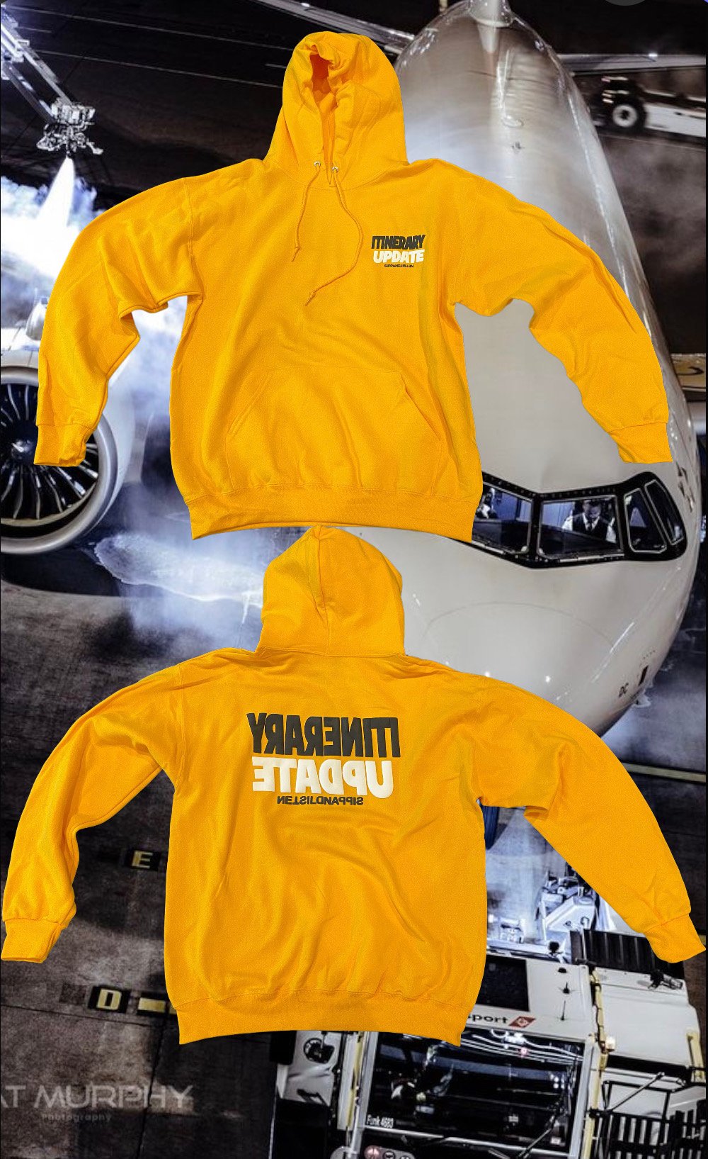 Itinerary Update Hoodie BIG LOGO TWO TONED