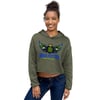 BOSSFITTED Neon Green and Blue Crop Top Hoodie