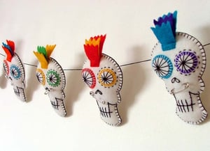 Image of Punk Rocker Sugar Skull Garland