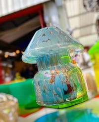 Image 3 of METALLIC BLUE GLASS LAMP