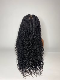 Image 4 of E Beauty Wig HALLE 28” Dreaded Twist Full Lace Wig, Black (1B), Synthetic Fiber, Adjustable Strap