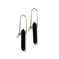 Image 2 of Black Shale Point Earrings