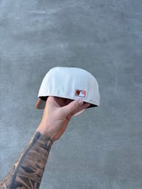 Image 3 of RUST ORANGE VISOR MULTI TONE MIAMI MARLINS CUSTOM FITTED CAP