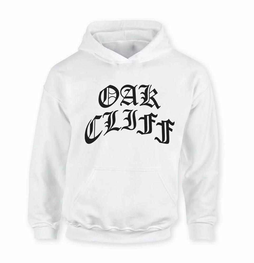 Image of OAK CLIFF HOODIE (WHT/BLK)