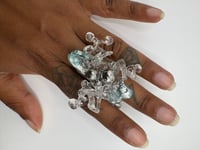 Image 2 of chrome floral ring