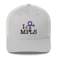 Image 2 of I [PRINCE] MPLS Trucker Cap (Black Text)