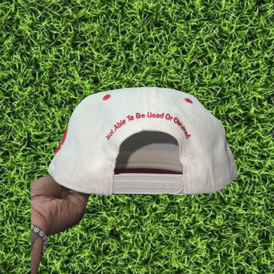 Image of Red Cream Corduroy Snapback