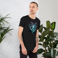 Image 4 of Kraken Style Colorful Skull Unisex t-shirt