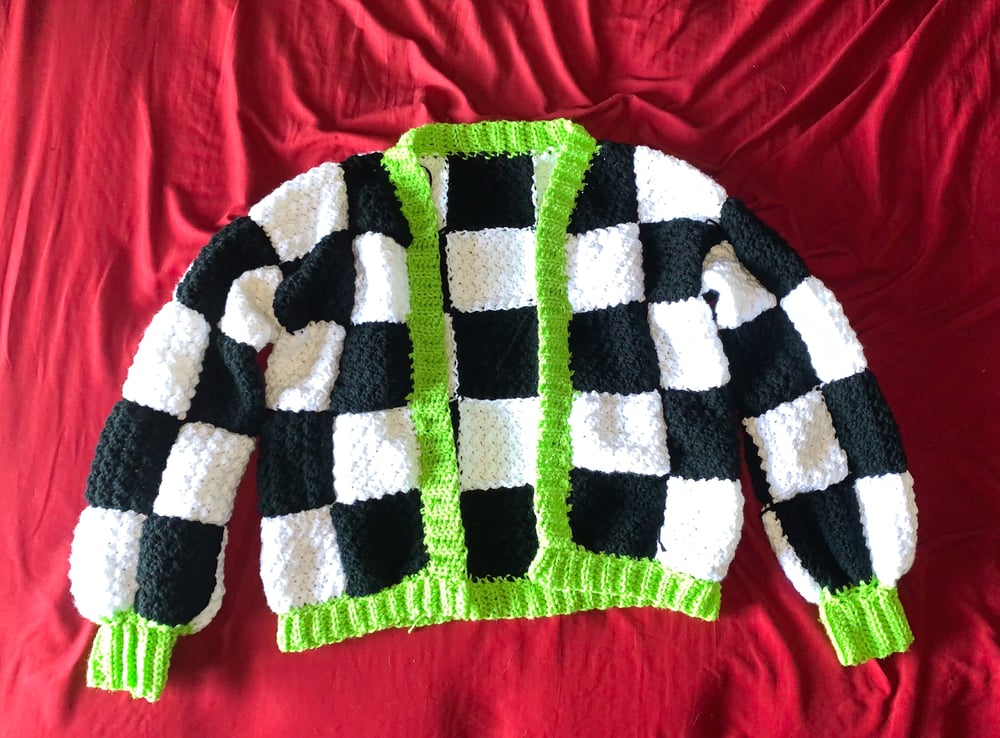 Image of Checkered Cardigan