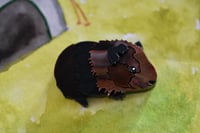 Image 2 of SECONDS- Guinea pig brooch - brown black