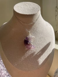Image 3 of Dream Amethyst Silver Moon Necklace