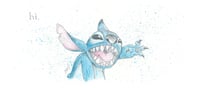 Stitch “hi.”  Signed Art Print