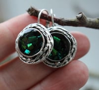Image 15 of Dead Good Elytra Beetlewing earrings  silver plated brass