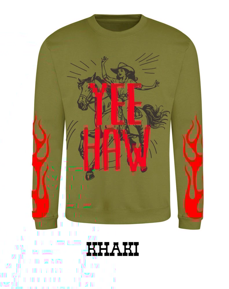 Image of Yeehaw up in flames sweater 