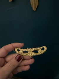 Image 3 of Petite barrette à cheveux d’époque Art Nouveau, en laiton, 1900, rare!