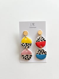 Paire de boucles d'oreilles céramique GALETA A
