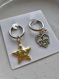 Image 6 of CRYBABY & STAR GEM MISMATCH HOOPS