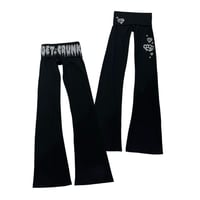 Image 1 of scene queen rhinestone yoga pant *silver*