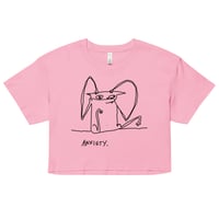 Image 7 of anxiety brain Women’s crop top 