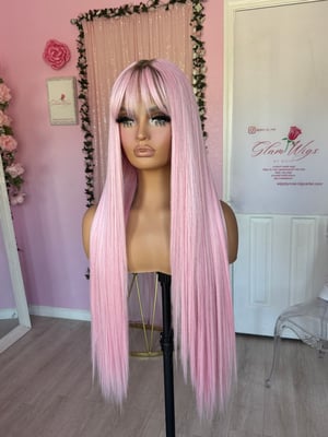 Image of baby pink straight wig (ready to ship)