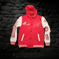 Image 1 of Red Varsity Jacket 