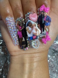Image 4 of “Choose Your Style: Long Square photo Gel Press-On Nails  medium square or stiletto 