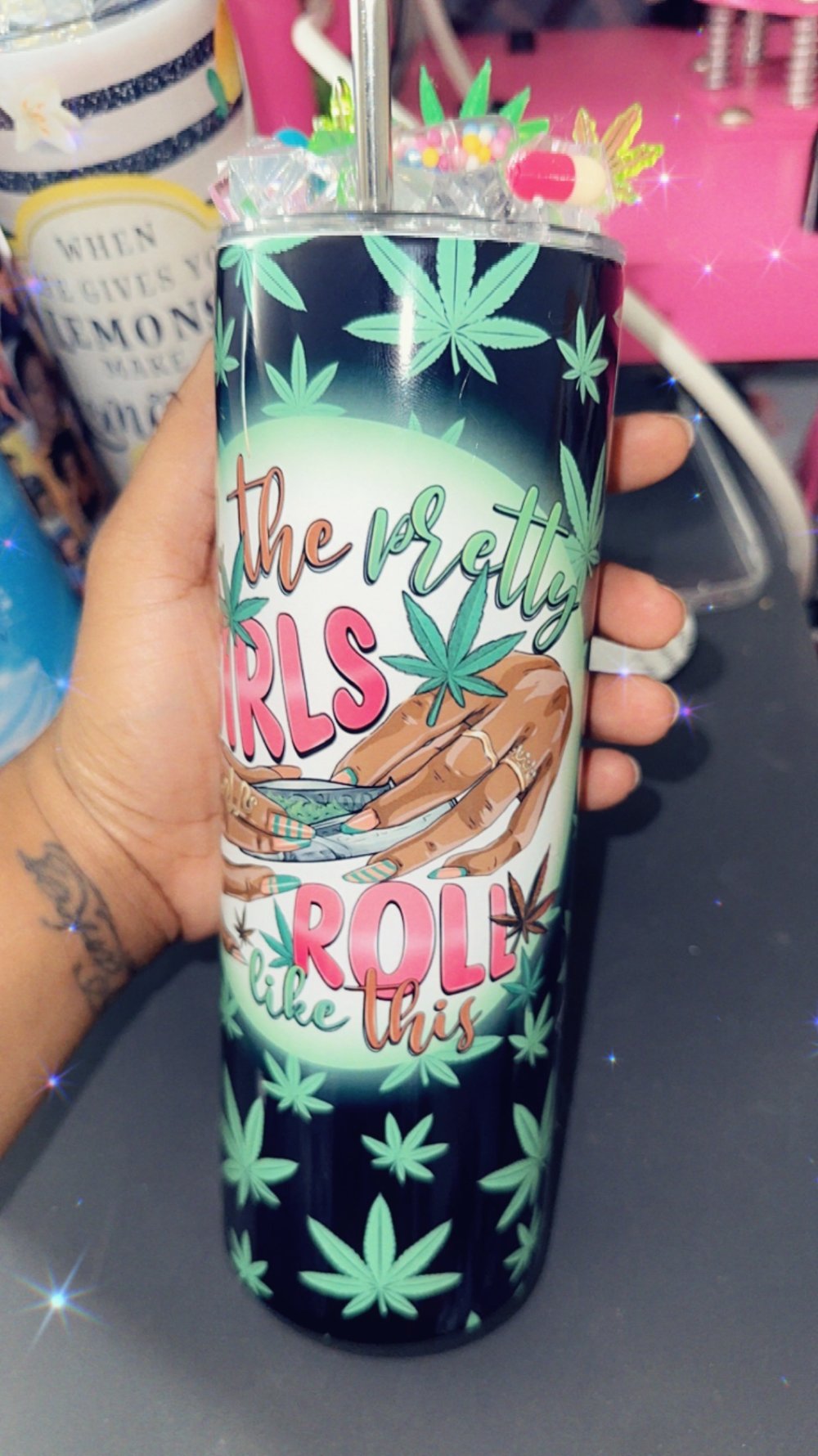 Image of All the pretty girls roll like this 20 oz tumbler