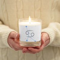 Cancer Zodiac Glass jar soy wax candle