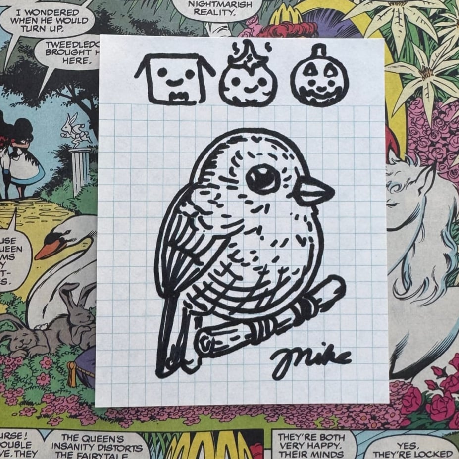 Image of Fat Bird Sharpie Sketch #59