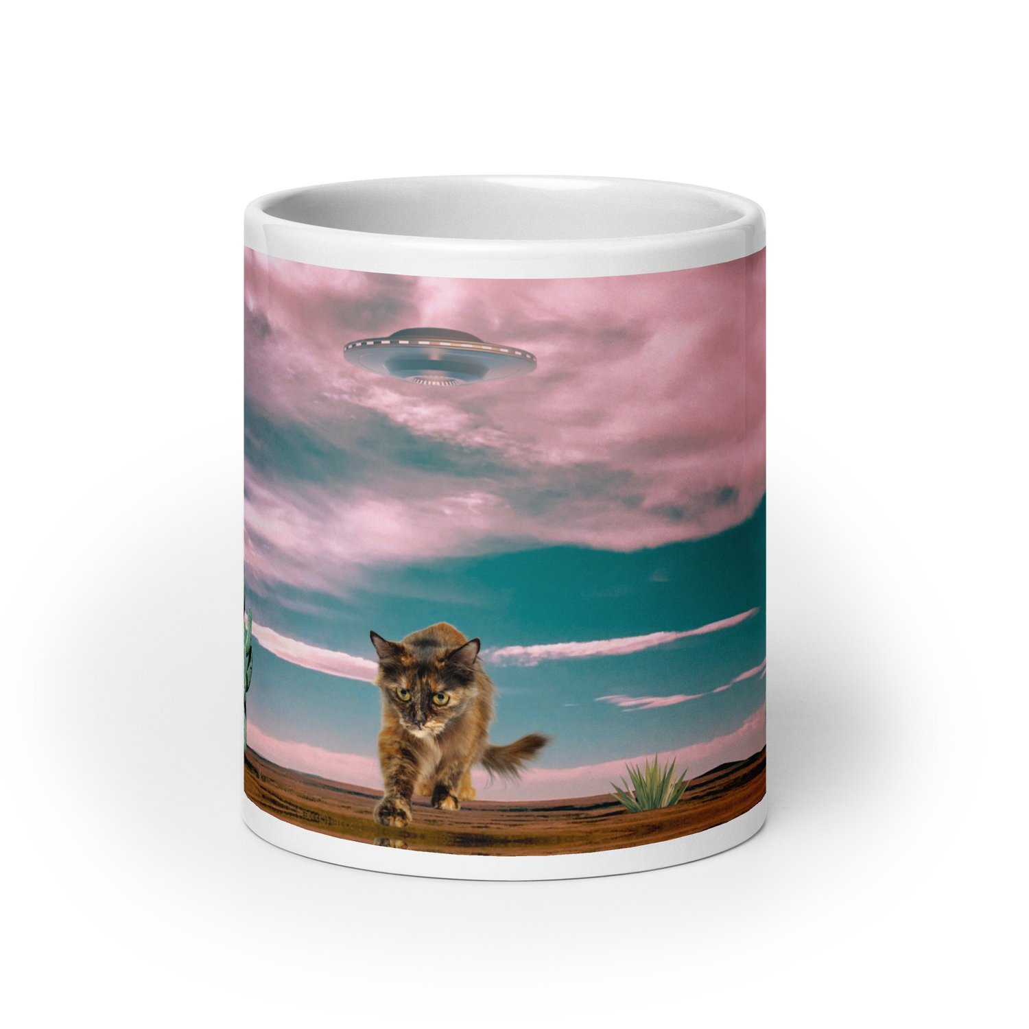 Image of Kitty Says Nope - White Glossy Mug 