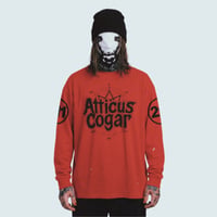 Image 1 of Atticus Cogar's Red "IOWA" Long Sleeve Shirt
