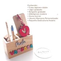 Image 2 of ​Escritorio Cubo Doble Color | Regalo Profe Personalizado