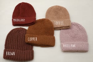 Image of Handmade Reversible Cotton Beanies