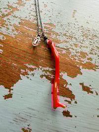 Image 1 of Aphrodite . natural italian coral and herkimer diamond necklace